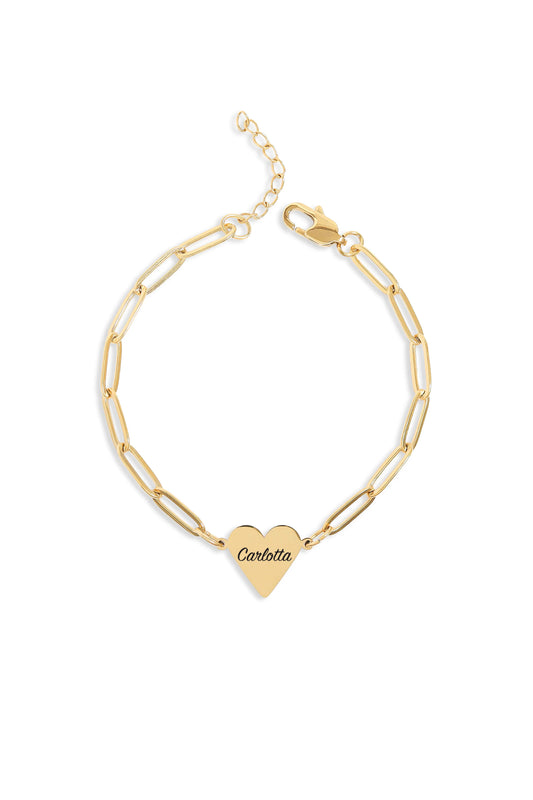 One Heart Paperclip Bracelet