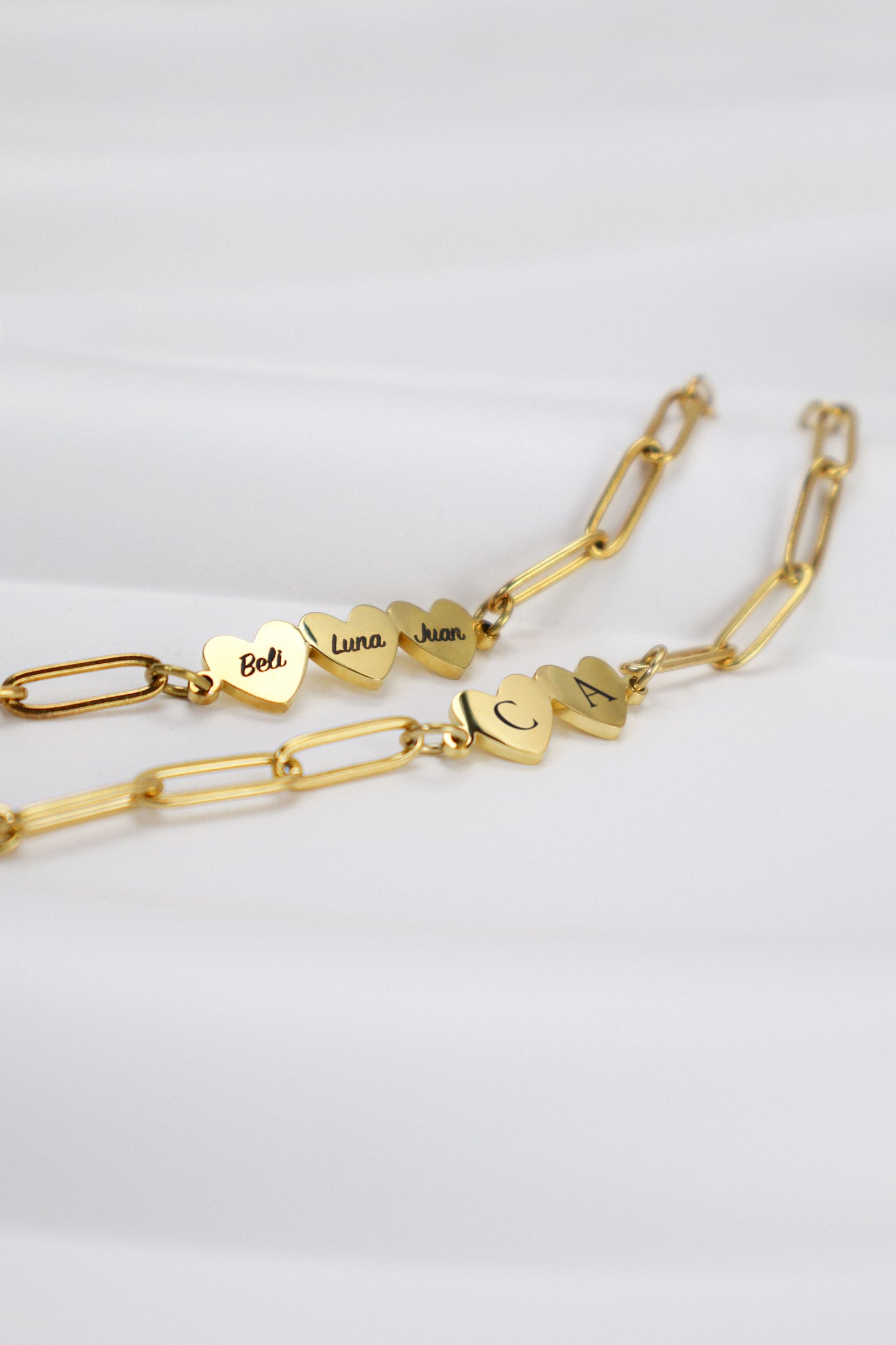 Hearts Paperclip Bracelet